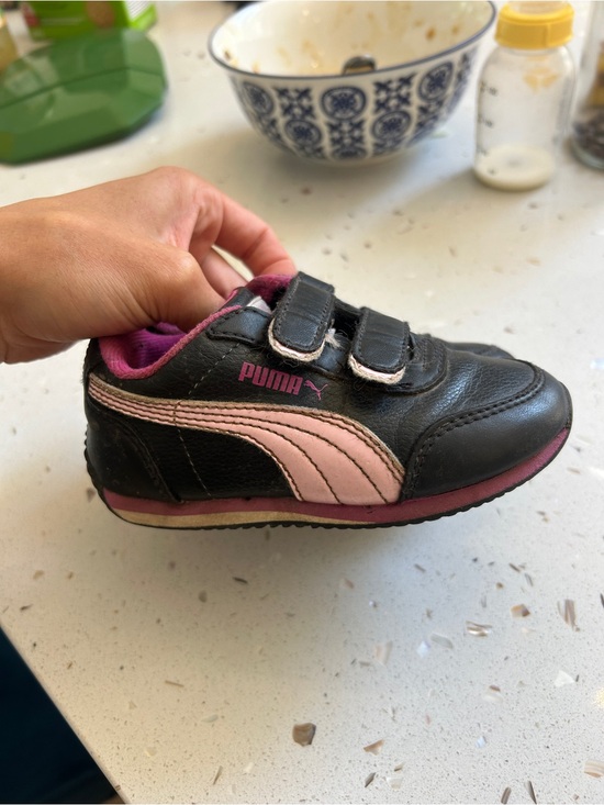 Puma Other - Puma toddler Black and Pink Velcro Athletic Sneakers